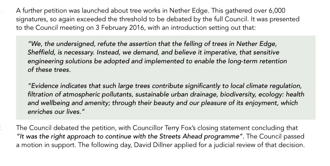 The #Sheffield Street Tree Inquiry shows how Cllr Terry Fox and Cllr Bryan Lodge misled the public around tree felling targets, failed to act on advice that would have prevented felling scandal, and pushed ahead with felling of healthy trees.

Both must resign #SaveSheffTrees