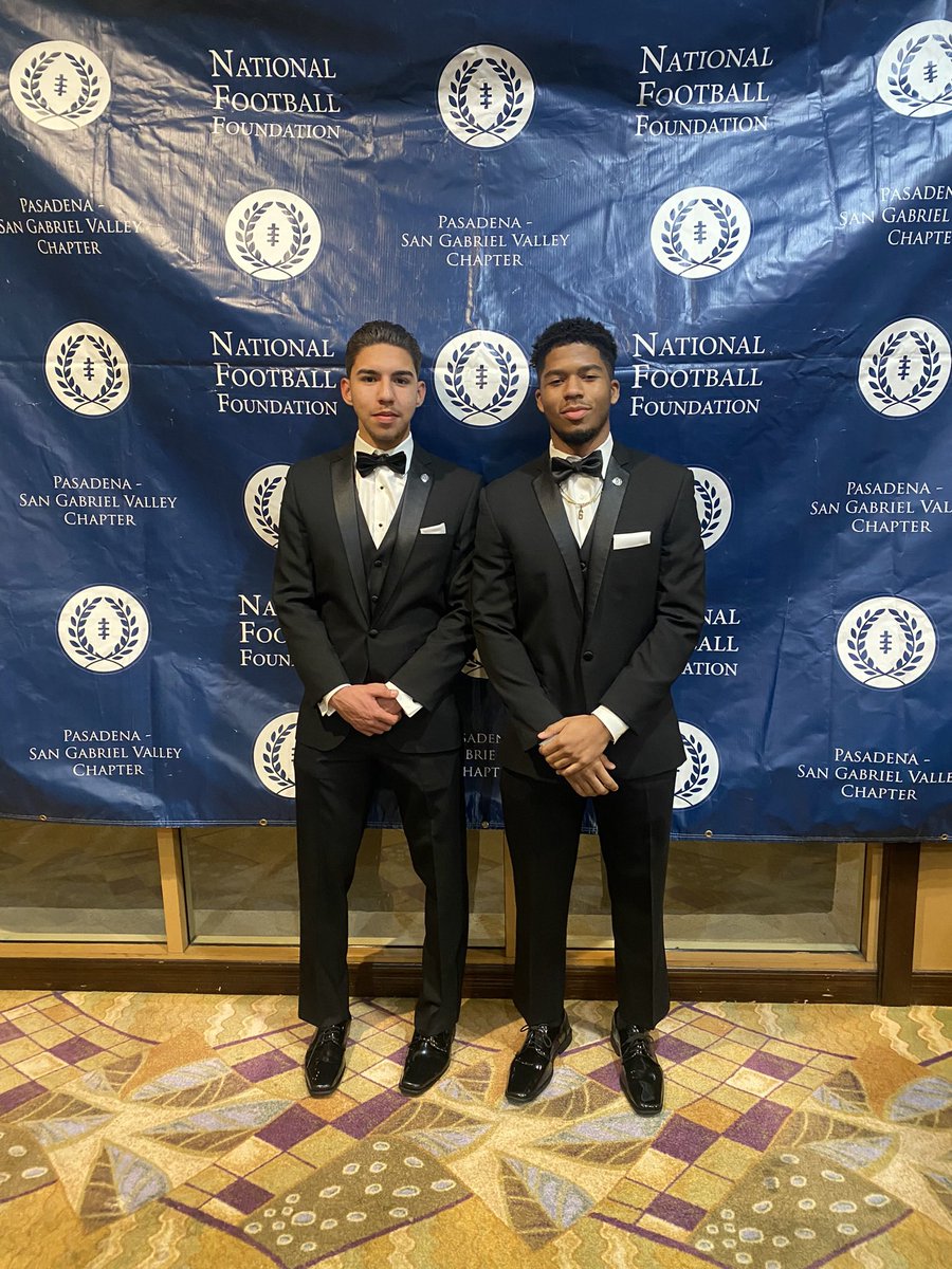 Congrats to Solomon Davis and Luis Marin 2023 Pasadena/SGV Chapter National Football Foundation Scholar Athlete Award winners for their performance in the classroom, community &amp; football field. Your #OneCOFamily continues to be very proud of you! #BuildingChampions #LeaveALegacy