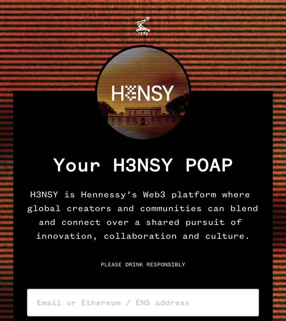 poapstudio's tweet photo. 🔥 Exciting news! @poapfr  is teaming up with the iconic brand Hennessy Maison as they venture into the #web3 space with their newest project, @H3nsy . #POAP #innovation #communitybuilding 1/4 https://t.co/tLEdCQLrxn