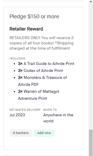 trolllordgames's tweet photo. Just noticed this, a retailer package. If you know a brick and mortar store owner (or any retailer), this is a good discount. Retailer pays shipping.
https://t.co/Bj7cswEhKy
#castlesandcrusades #trolllordgames #CandCyours #ttrpg #ttrpgcommunity #dnd #dragon #aihrde #osr https://t.co/nAZq2lb4nT