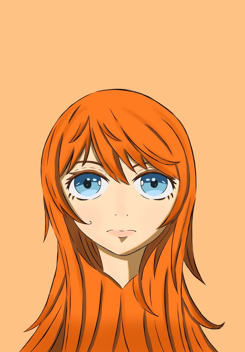 Grumax_'s tweet photo. dessin oc d'un personnage féminin de manga roux #manga #dessin #anime #8mars #8MarchWomensDay #digitalart #Original #OC https://t.co/C6Yjj25Awd