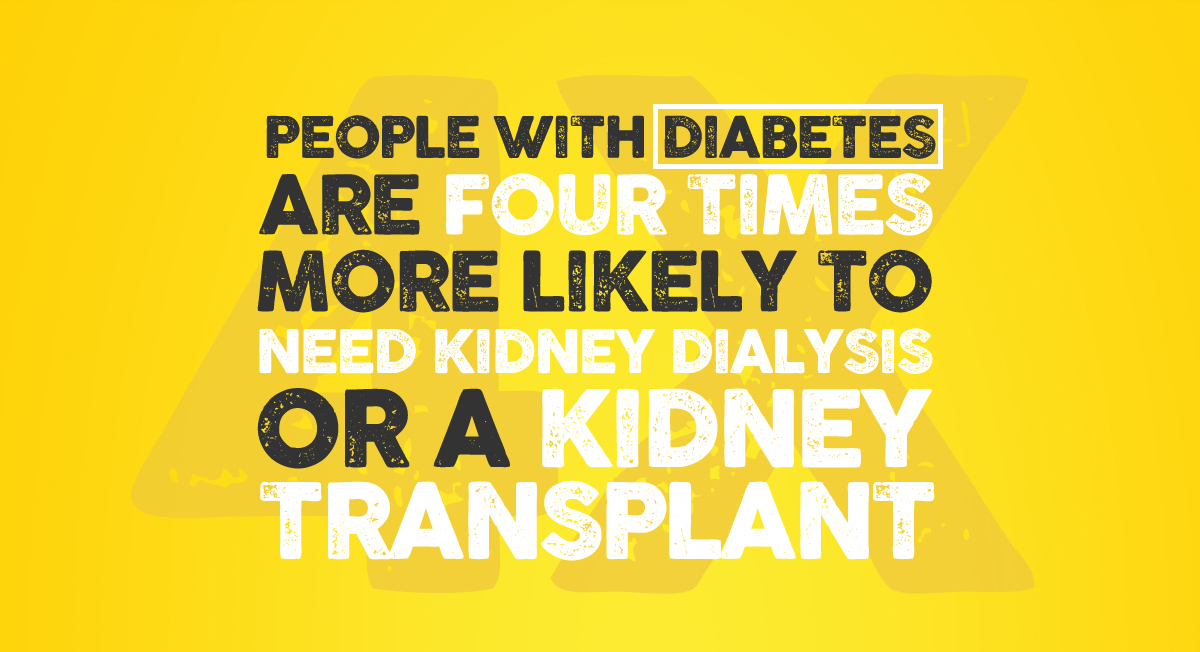 kidneydayUK's tweet photo. Diabetes is one of the leading causes of kidney disease. Do you know someone who could be at risk? Sadly, there's no quick fix, and there aren't enough kidneys for transplants for everyone. Help us expose the reality of kidney disease. Share this post. #WorldKidneyDay https://t.co/dCRydJQShw