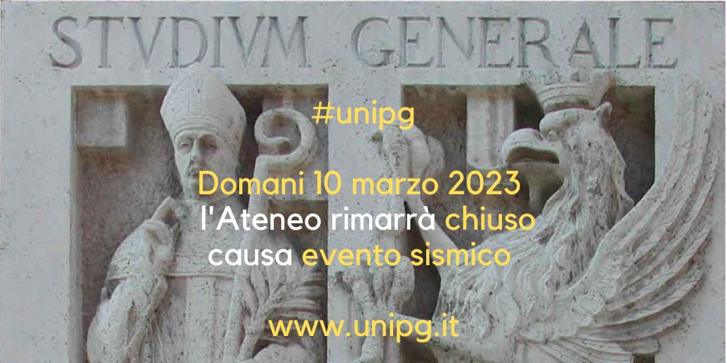 ‼️ In considerazione della scossa di terremoto del pomeriggio di oggi, in via cautelativa domani è stata decisa la chiusura a scopo precauzionale di tutte le sedi #unipg con la sospensione di tutte le attività accademiche e degli eventi in programma.
u.garr.it/A8eyj