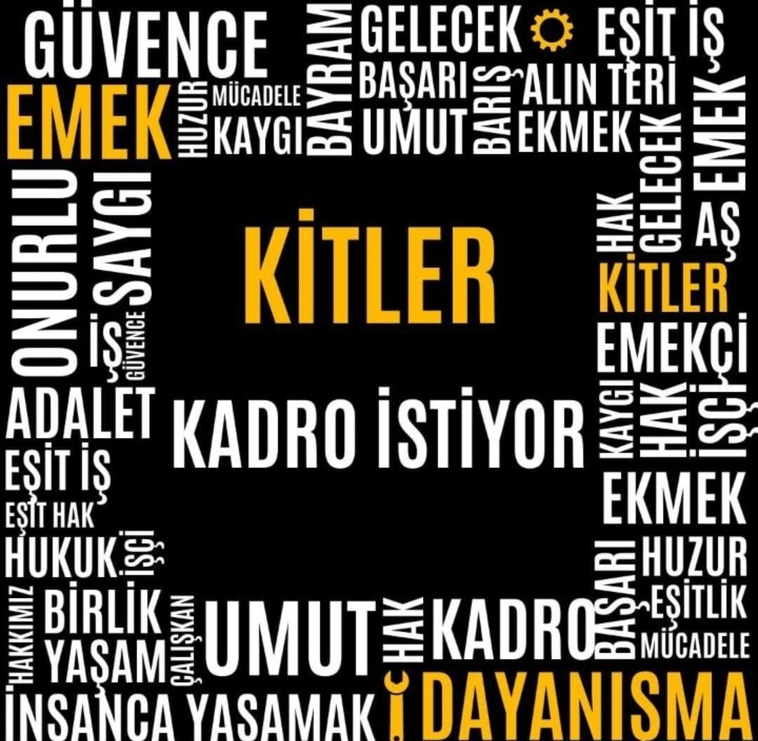 İmkansızı değil
Eşit İş...
Eşit Hak...
Adalet...
Kadro...
           İSTİYORUZ
#sondosyaTAŞERON