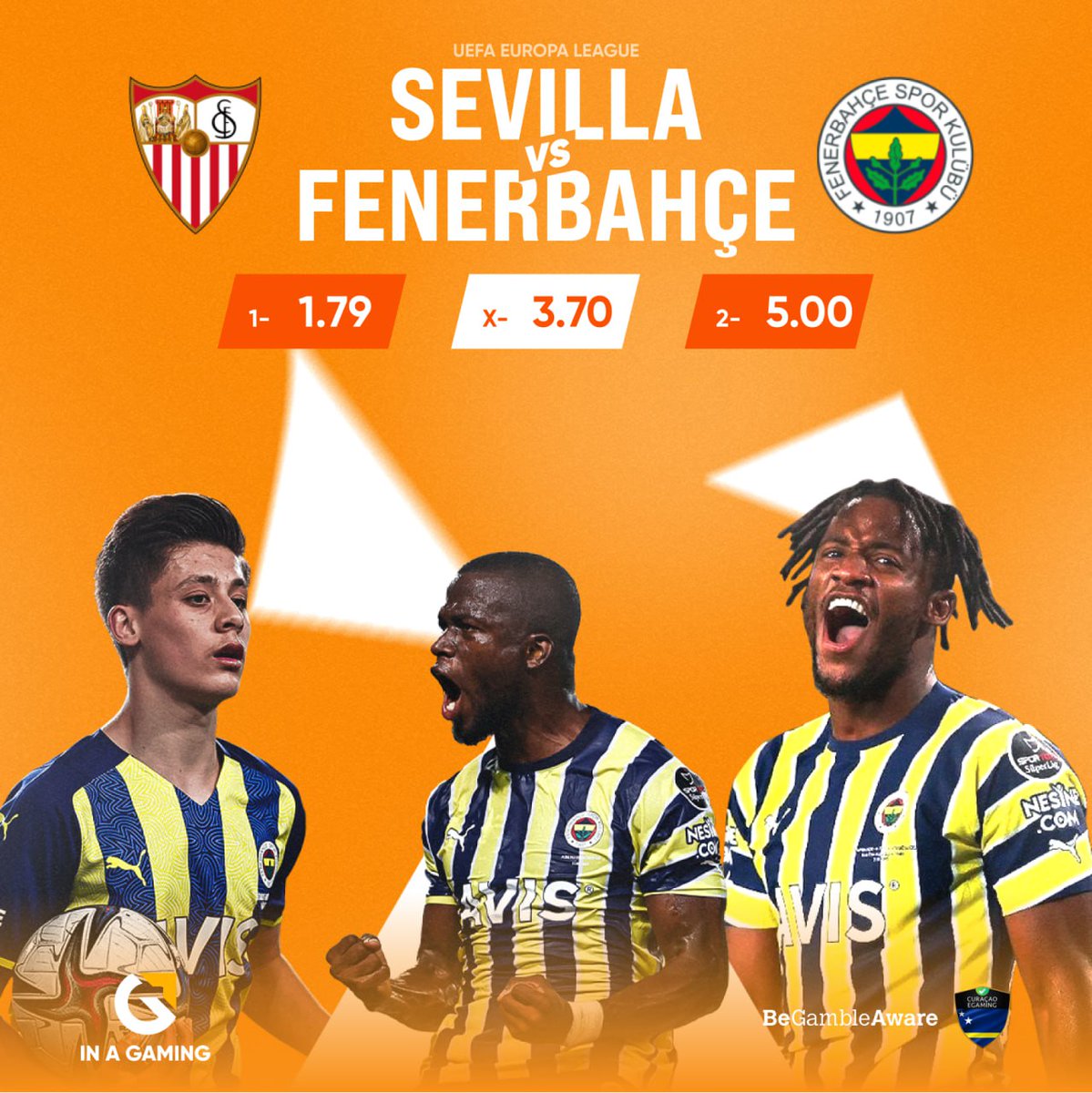 🏆 Günün Avrupa Maçı 🇪🇸 Sevilla 🆚 Fenerbahçe 🇹🇷 🤩 En yüksek oranlar ve zengin market seçenekleriyle heyecana ortak ol! 𝘛𝘰𝘱 𝘘𝘶𝘢𝘭𝘪𝘵𝘺 𝘚𝘦𝘳𝘷𝘪𝘤𝘦 𝘧𝘰𝘳 𝘛𝘰𝘱 𝘘𝘶𝘢𝘭𝘪𝘵𝘺 𝘔𝘦𝘮𝘣𝘦𝘳𝘴 📲 inagaming.link/twitter