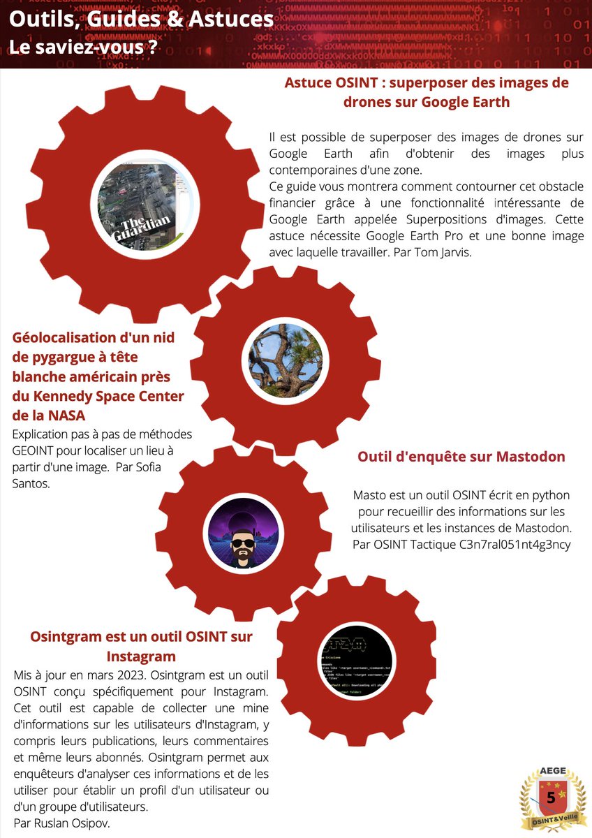 Un tout grand Merci pour la mention dans le MAG'OSINT de Mars 2023 <a href="/aege/">AEGE</a> 
Thanks to <a href="/aege/">AEGE</a> for the mention of Masto OSINT tool, appreciate it.
aege.fr/global/gene/li…
#OSINT #Mastodon #Masto #OSINTTactique #TacticalOSINT
