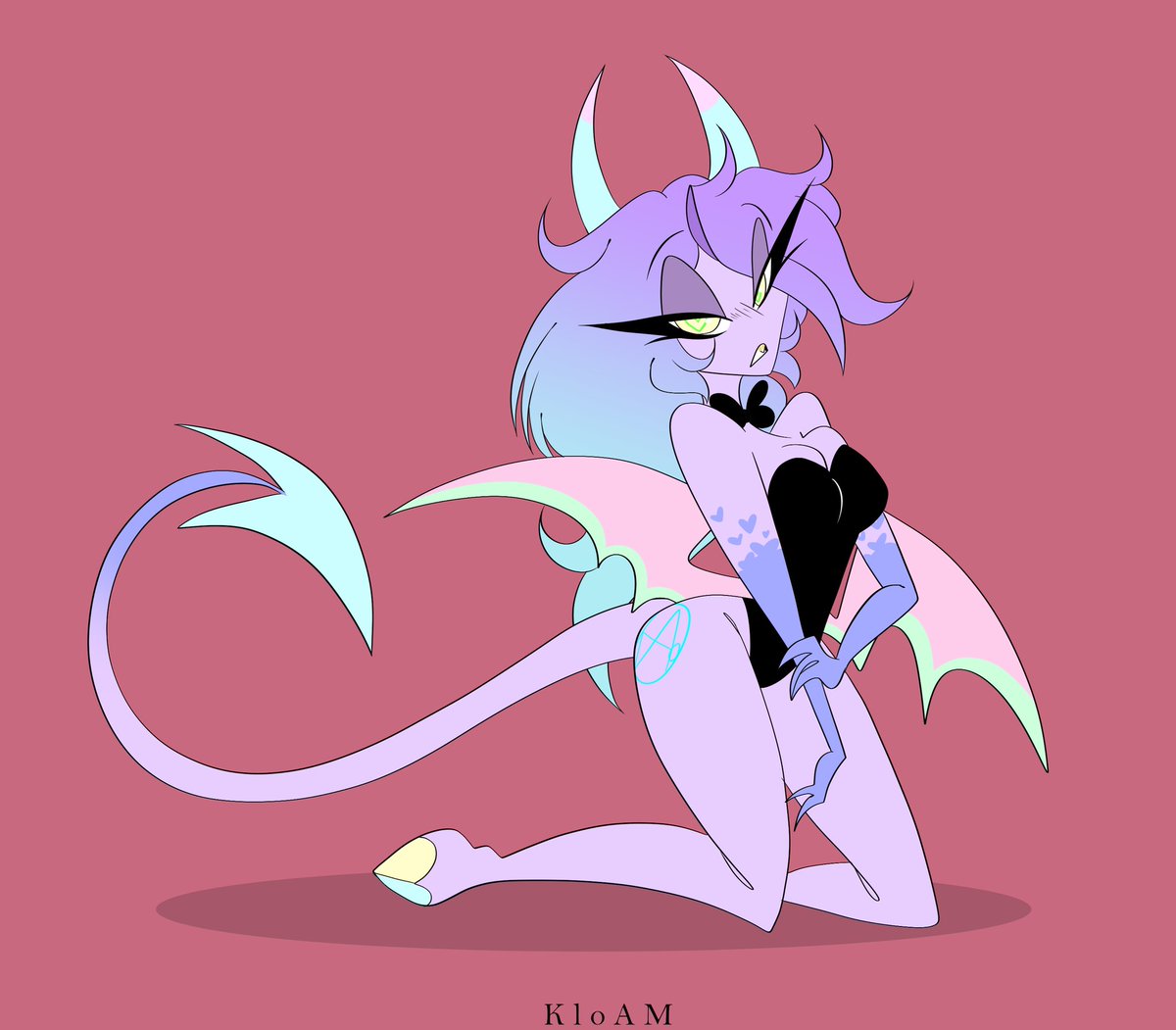 open_klo's tweet image. I just wanted to make art with Jeniel, the second one is the &quot;Valentine&quot; project on #sharkRobot

#HazbinHotel #HelluvaBossOC #HelluvaBoss #HazbinHotelOC #SuccubusOC