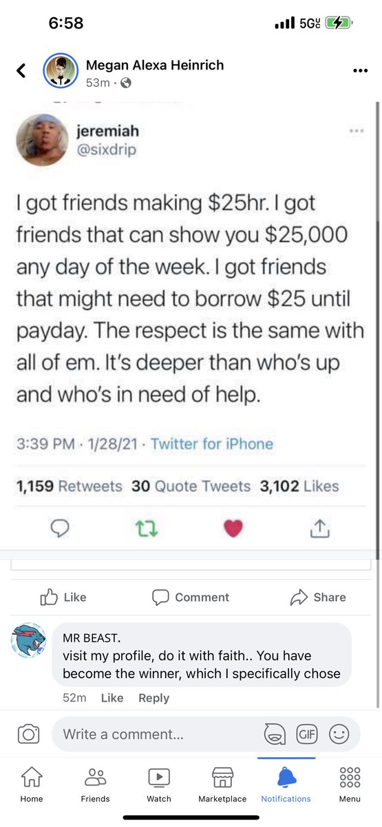 thoroughbred96's tweet photo. @MrBeast  this can’t be real!? This isn’t real is it? It would be a huge help if it was 😩 https://t.co/g1bjRvjjLS