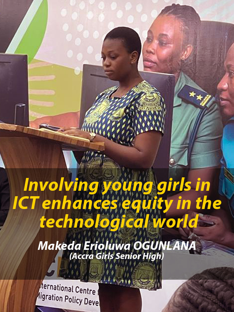 'It is a real privilege to be selected to learn from distinguished women. I strongly believe that involving girls in ICT enhances equity in the tech. world.'
M. OGUNLANA,Snr. Girls Prefect.  #IWD2023
@EuropeInGhana @ICMPD_Ghana @Immigrationgh1 @AfricaTrustFund @ICMPDWestAfrica