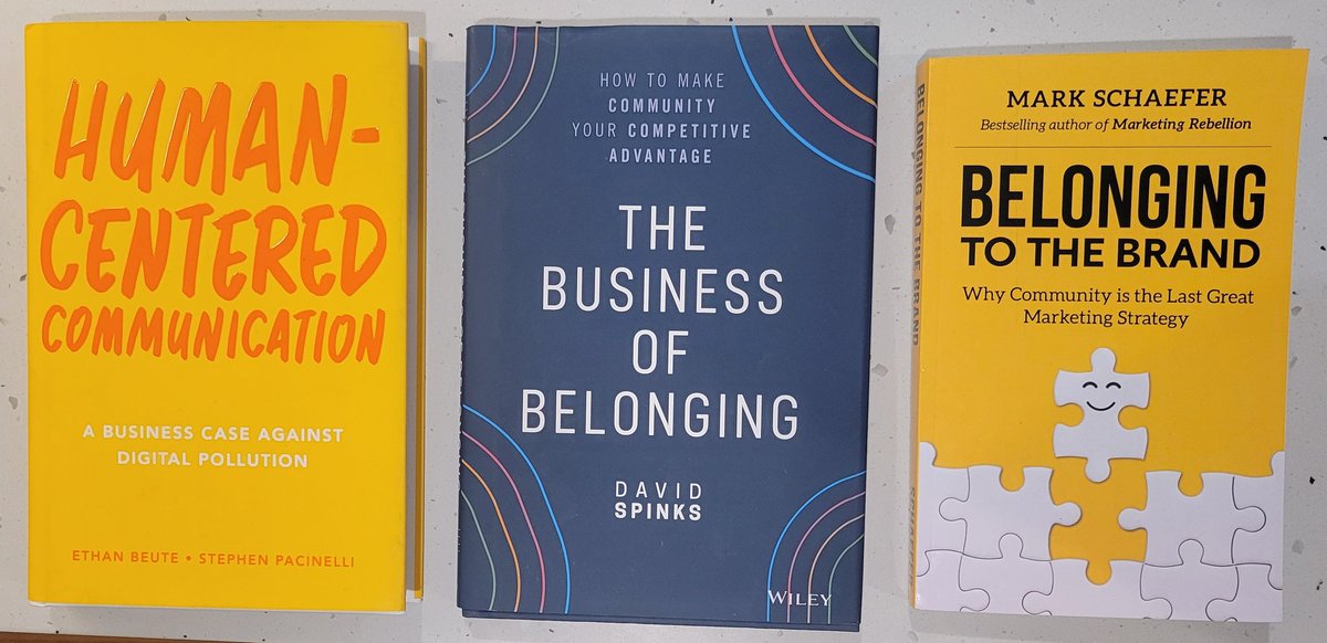 '#Community is a way to make us proud of our life as marketers. Wouldn't it be an amazing legacy to create the 'most belonging' company in the world?' @markwschaefer

My current #HumanCentered reading list via @DavidSpinks @markwschaefer @ethanbeute @stevepacinelli
