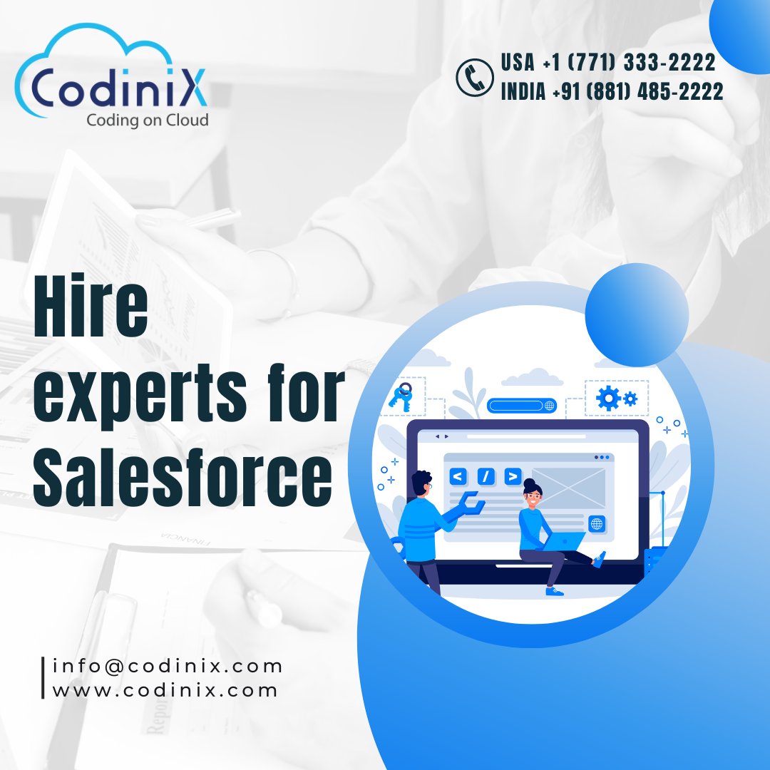 CodinixC's tweet image. Hire Experts for Salesforce

For more info visit us at: codinix.com/hire-experts/ 

#salesforce #hiresalesforceexperts #hiresalesforcedevelopers #hiresalesforceconsultant #salesforceexperts #salesforcedevelopers #salesforceconsultant #salesforceexpertsforhire #salesforcelightning