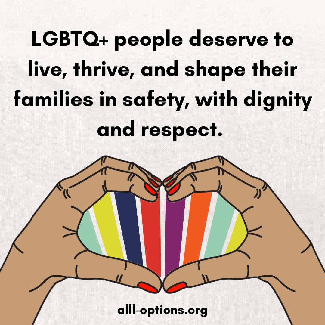 Plain, simple, and with compassion: LGBTQ+ people deserve to live, thrive, and shape their families in safety, with dignity and respect. All attacks on our bodily autonomy are intertwined, and we will work together for our collective liberation.