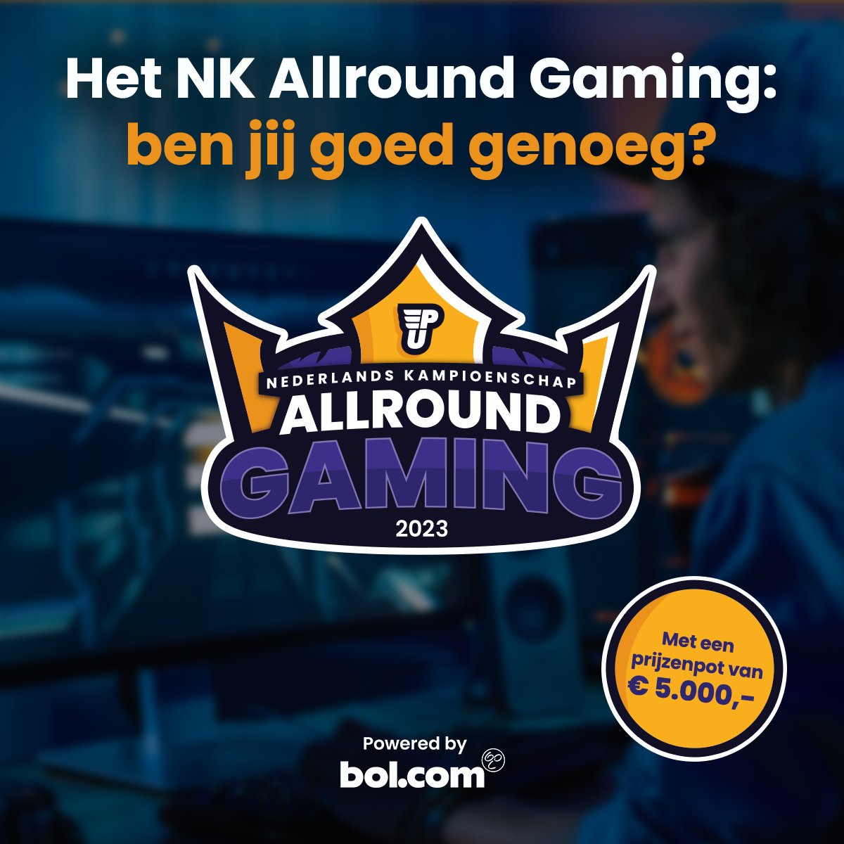 Het Nederlands Kampioenschap Allround Gaming, een samenwerking van <a href="/bol_com/">bol</a> &amp; <a href="/PowerUnlimited/">Power Unlimited</a> , gaat bijna van start op EsportsNederland! 

Schrijf je in en misschien word jij wel de beste Allround Gamer van Nederland en win je dikke prijzen! 🎮

🔗pu.nl/nk/