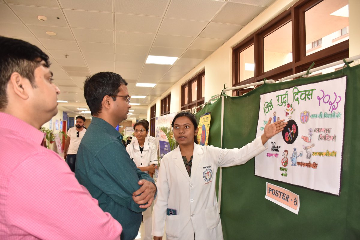 dr_rohitbadge's tweet image. WKD 23 @ AIIMS Raipur
Poster presentation by nursing students for awareness of kidney diseases.
Indoor games and prize distribution for our kidney patients.
@vinayrathoremd @Agarwalja_Aiims @ISNkidneycare @jaswanth627 @isn_india @uroamit1982