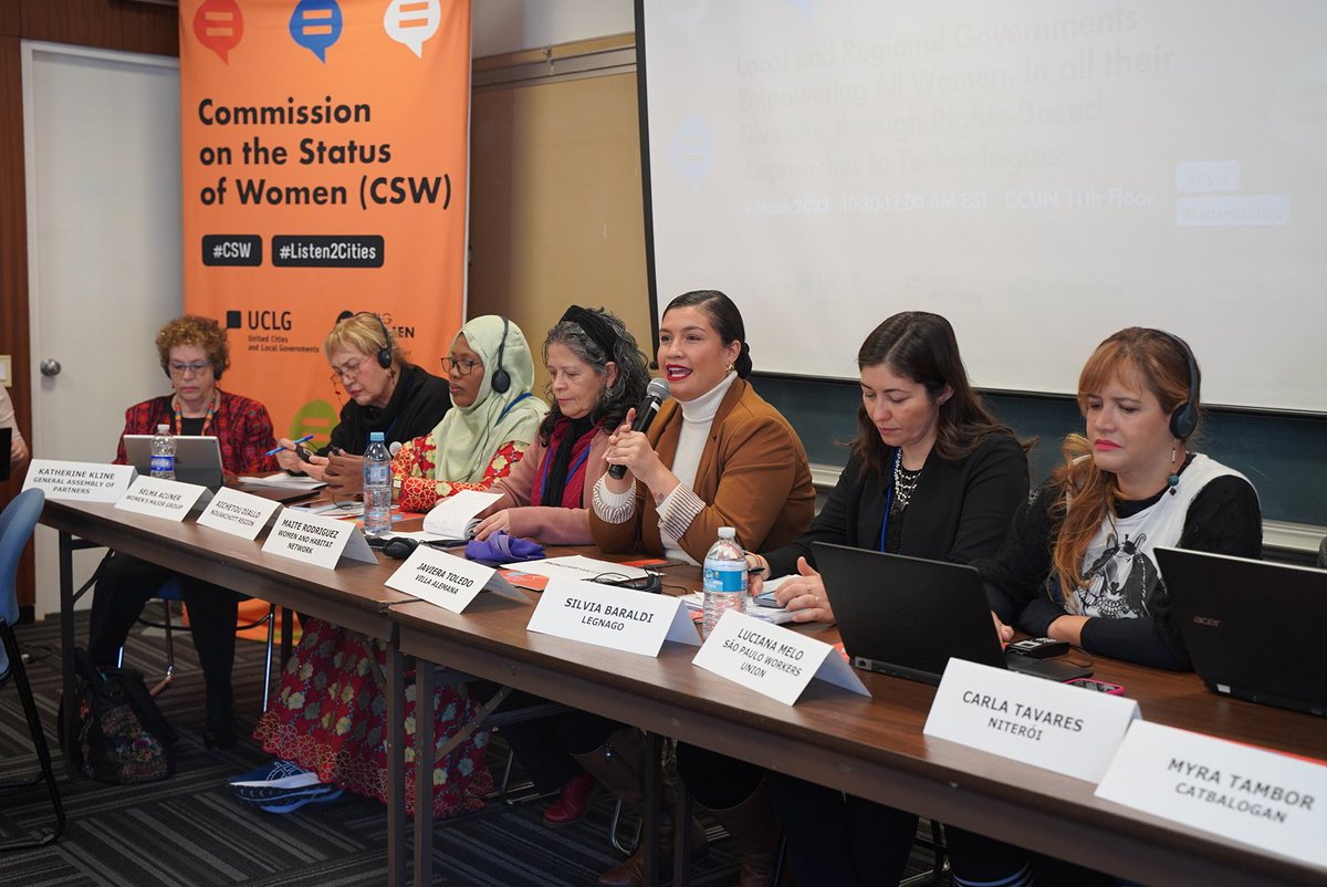 #CSW67

We count on diverse voices of women from around the 🌍 from Mayors to Local Elected Officials, Organized Civil Society, Grassroots Leaders &amp; Partners speaking how to adress the digital divide to advance #SDG5

The time is now! 

#CitiesAreListening
#Listen2Cities