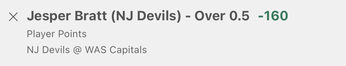 LocksOnlyMMA's tweet image. Jesper Bratt O 0.5 pts -160🚨                        Going back to the devils on this one. Bratt is having a great year with 58 pts and the addition of Timo Meier makes their top line of Bratt-Hughes-Meier one of the top producing lines in the league. #LocksOnly