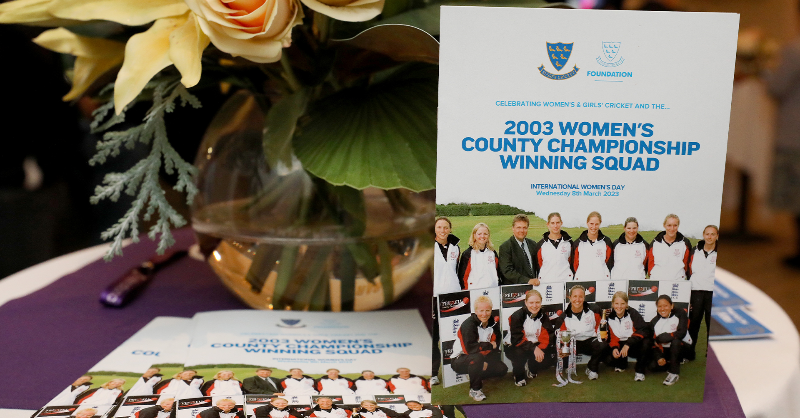 SussexCCC's tweet photo. The 1st Central County Ground played host to a special evening on International Women’s Day to celebrate the amazing work carried out by the women across the county, as well as the achievements of the @SussexWomen’s Cricket team, who won the County Championship in 2003. 👏