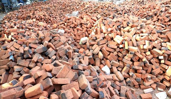 Bricks collected after Attukal ponkala. It will be used for the construction of houses including LIFE mission. There were Sanghi campaigns to destroy them after to not give them to corporation.