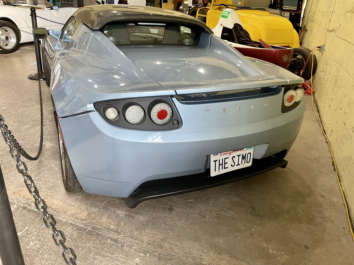 Stunning #tesla OG roadster at a museum in AZ.