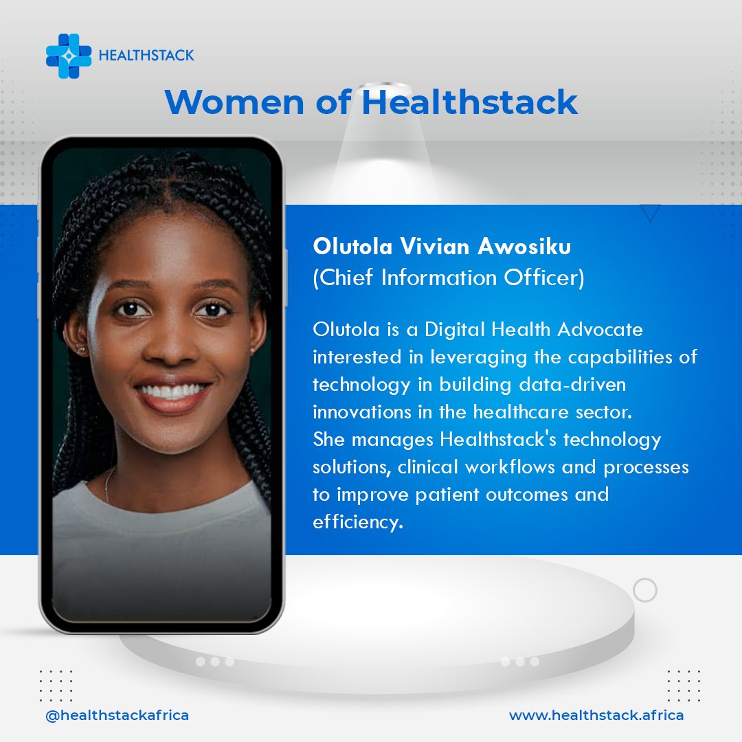 Healthstackafr1's tweet photo. We continue our IWD celebration today by celebrating our super amazing Chief Information Officer, Vivian Awosiku. We appreciate all your hard work and contributions to HealthStack and the entire world.  Keep doing exploits 🙂 https://t.co/AnRjFeM7AO