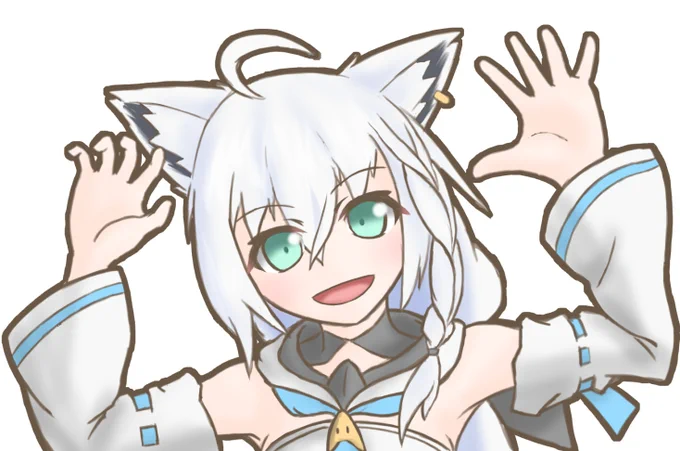 別に神絵師ではない上に乗り遅れたやつです#この雑な線から生み出される神絵師のイラストが見たい#絵フブキ 