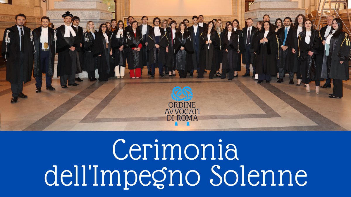OrdineAvvROMA's tweet photo. 09.03.2023 - Cerimonia dell'Impegno Solenne ex Art. 8, Legge 247/2012 per 38 nuovi Colleghi. Benvenuti nella Famiglia forense capitolina! https://t.co/qxSheqdQUX
