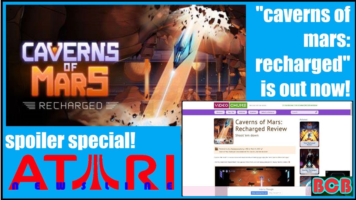 ballistikcoffee's tweet photo. 👉Premiering in 5: #CavernsofMarsRecharged is OUT NOW on #AtariVCS &amp; other platforms!👾This is a #Spoiler Special where I read a random #review, this time, by @VideoChums!🕹️Will you b downloading this new #Atari game? Click here: https://t.co/wiCa0f8fvC @Atari #ballistikcoffeeboy https://t.co/rkBP4UUDkV
