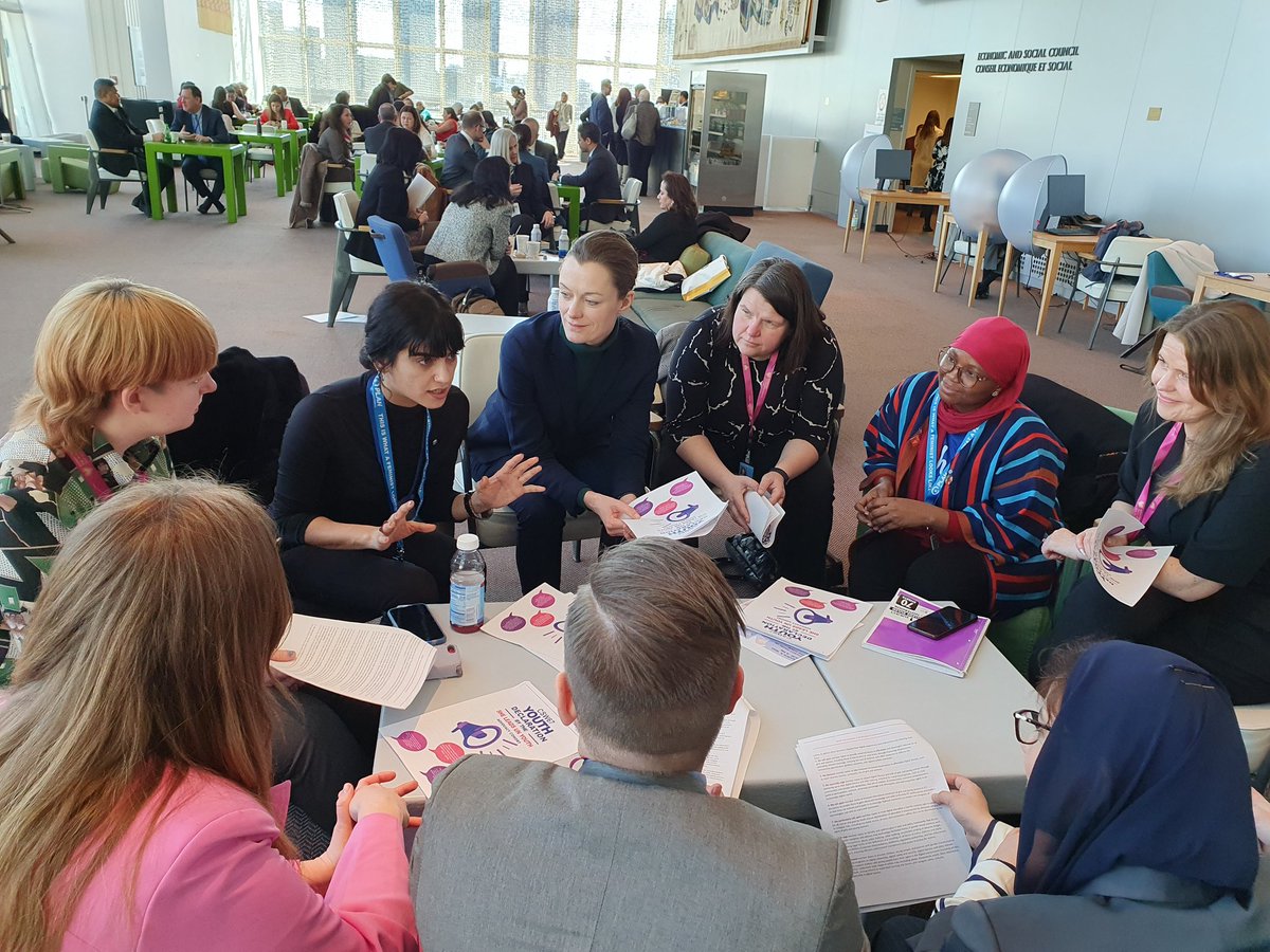 Handover of CSW67 Youth Declaration by @SheleadsUNYouth Hiqmat and Lilian to <a href="/Trettebergstuen/">AnetteTrettebergst.</a>. <a href="/NorwayUN/">NorwayUN</a> <a href="/NorwayMFA/">Norway MFA</a> <a href="/PlanGlobal/">Plan International</a> <a href="/PlanNorge/">Plan International Norge</a> #CSW67