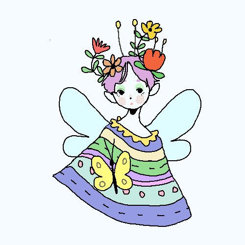 solo flower 1girl simple background wings white background purple hair  illustration images