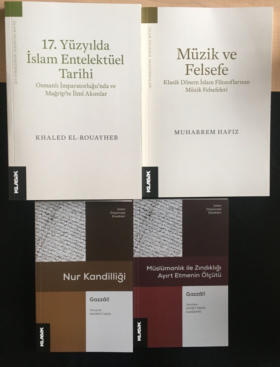 İslam Felsefesi Dizisinin 56. ve 57.; İslam Düşüncesi Klasiklerinin 4. ve 5. kitapları teşrif etti: <a href="/mhrrmhfz/">Muharrem Hafız</a> <a href="/zahitatcil/">Zahit Atçıl</a> <a href="/ahmet_mekinn/">Ahmet Mekin Kandemir</a> <a href="/MahmutKayadan/">Mahmut Kaya</a>