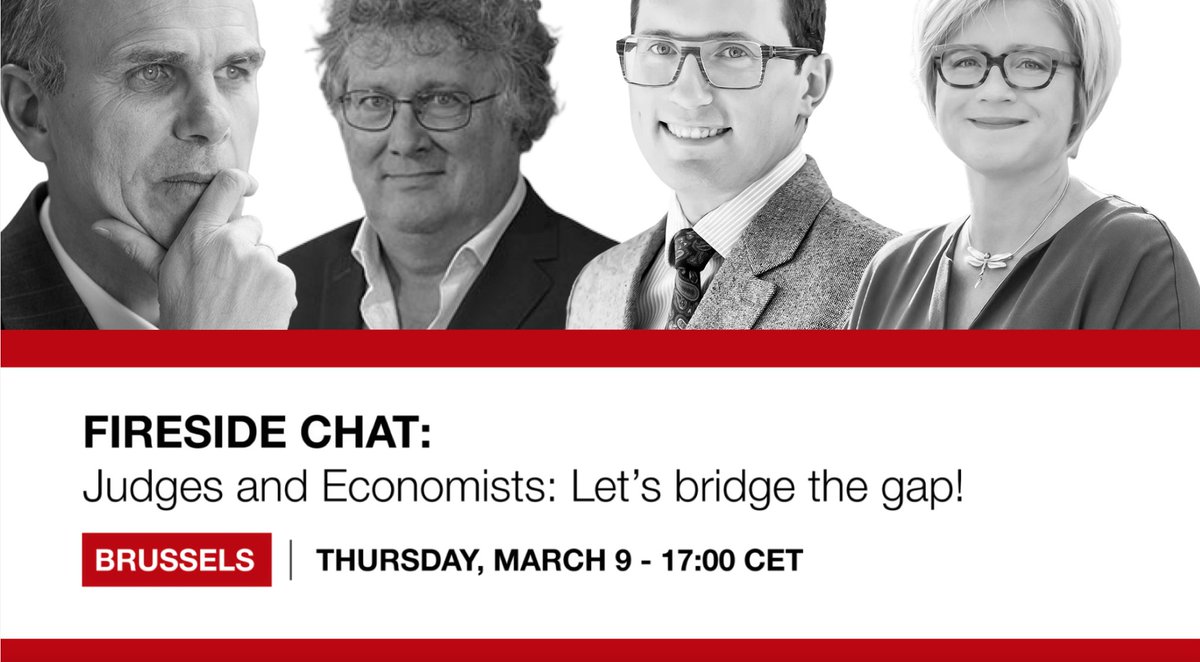 The Fireside Chat dedicated to "Judges and economists: Let's bridge the gap! '' organised by Concurrences in partnership with Positive Competition, is now starting in Brussels.
#Antitrust #CompetitionLaw