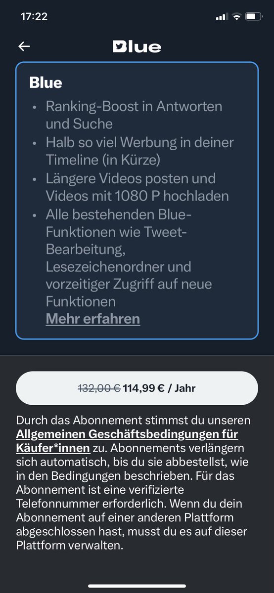Ich komm ja selten auf meine „erste Seite“ samma… sind die jeck?! 👀 schön finde ich ja die Aussicht auf halb so viel Werbung in meiner TL (bald)… 😂 pfff bleib ich eben in den PN… Da isses auch schön.