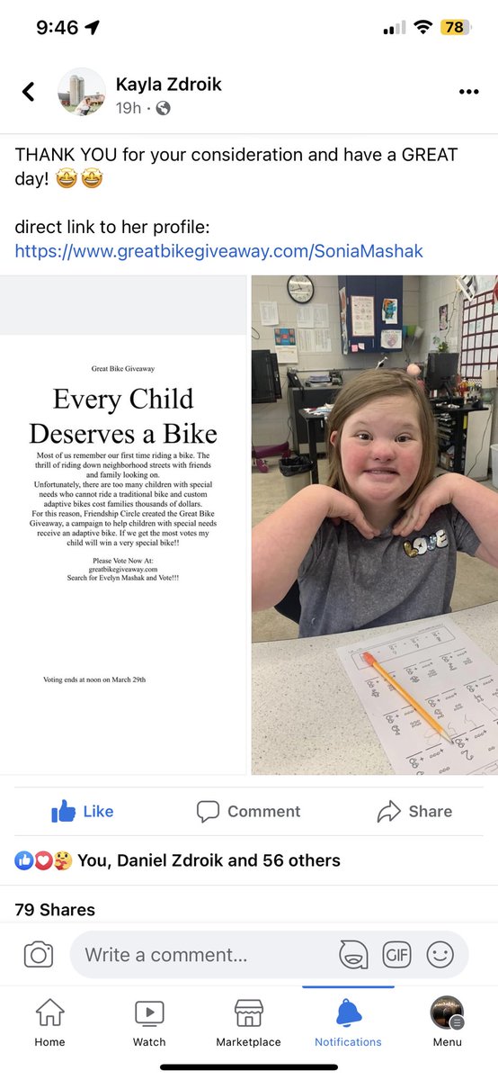 BigEli70's tweet photo. Can I get a vote and a Rt to help my wife’s student Evy get an adaptive bike? She’s currently in 3rd place!
Please vote here: https://t.co/alKZLwTyub 

@FendlerTweets @ajdillon7 @KurtBenkert @UPANDADAM11 @iamdeanooo @JerichoFPS @lominattii @YoungLegendTW @Danny_Zdroik88 https://t.co/3Ct6Q03Yqr