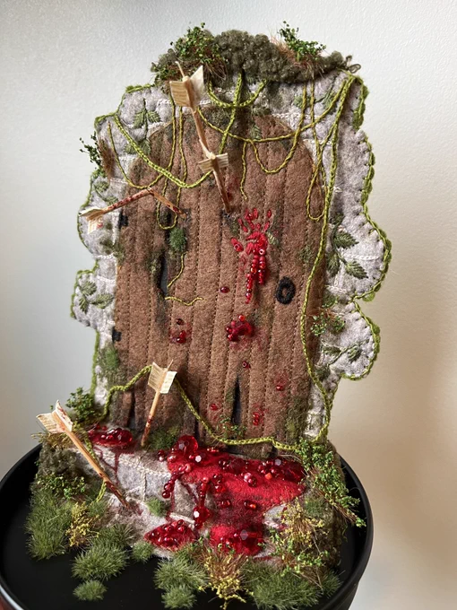 So much work went into this, so many tiny pieces and I think I love it more than anything(if you had told me a year ago that my embroidery &amp; fibre art terrariums would look like this I wouldn't believe you) 