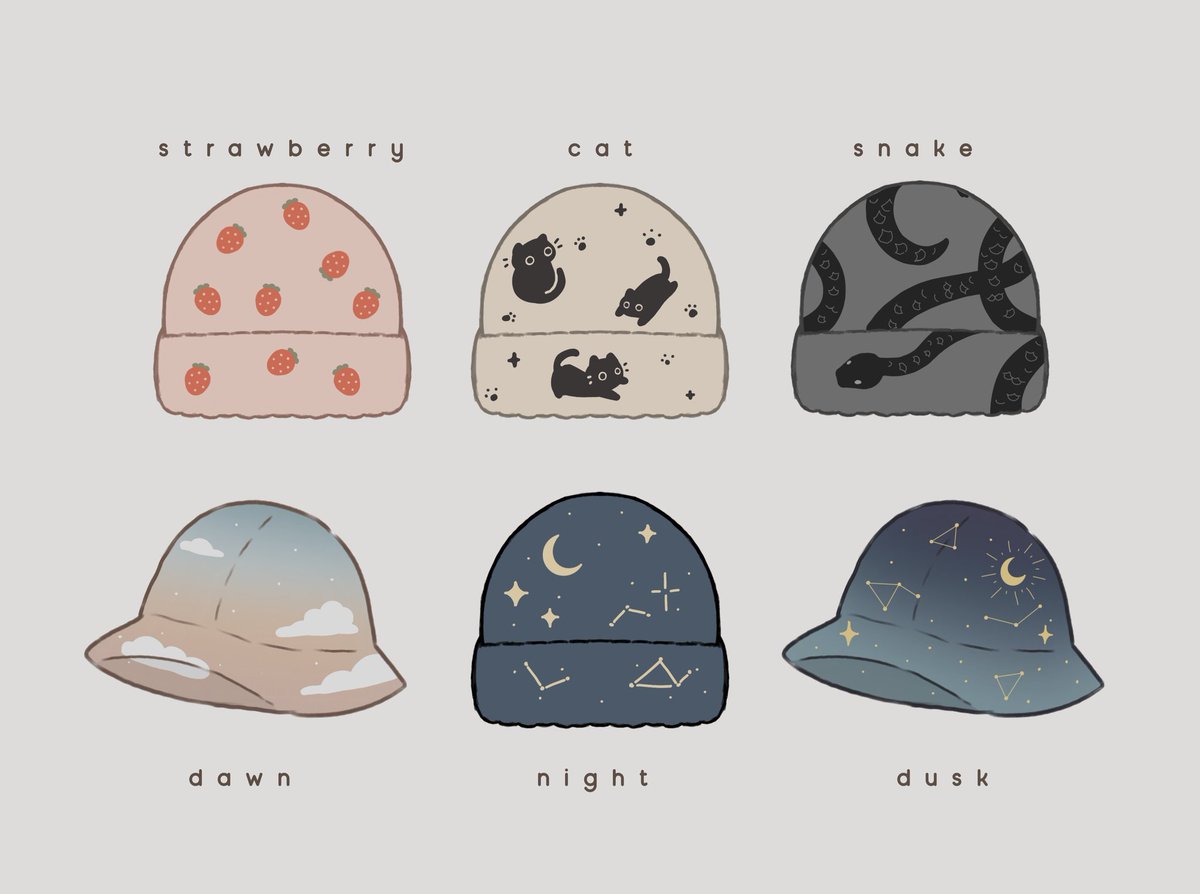 Rough hat design sketches!! Are there any you would wanna see samples of? ✨️