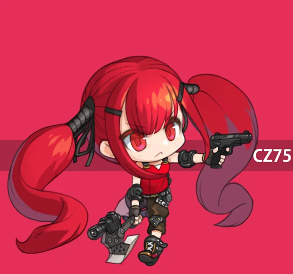 #ザクの日 어제자 자쿠의 날이었다는데제가 그려본 자쿠는 소녀전선의 CZ-75가 들고 있는 도끼가 자쿠의 히트호크가 연상되서 그려본게 다군요. 
