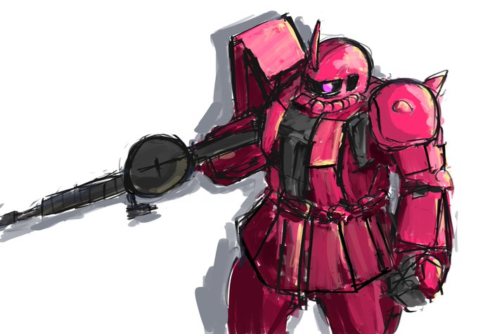 シャア専用ザク | ゴマだれ #pixiv https://t.co/OjsewjsxTh

シャア専用ザク完成しました
2時間掛かりました…… 