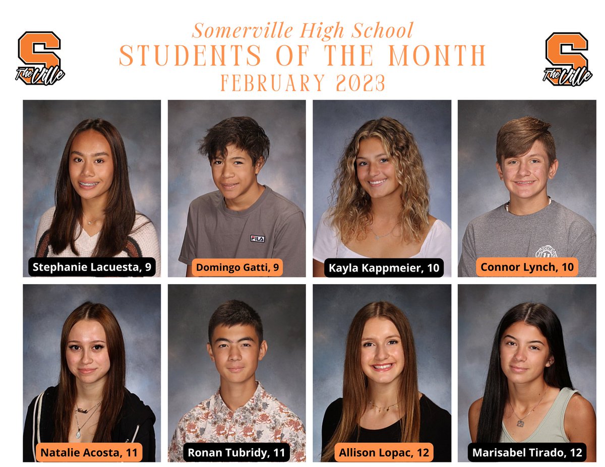 Congratulations to the Ville's February Students of the Month! #VillePride <a href="/GFoleySHS/">Gerard Foley</a>