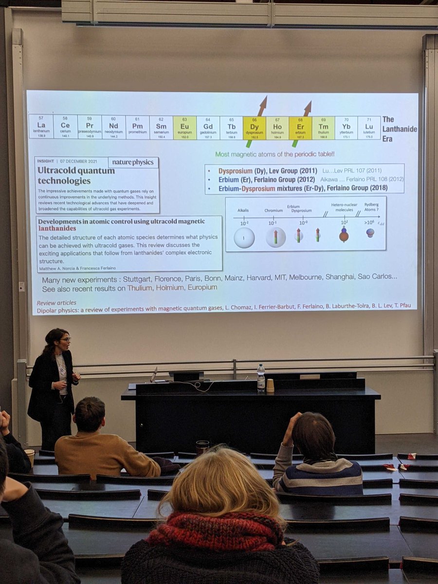 FerlainoGroup's tweet photo. It was a pleasure to share some of our recent results in dipolar quantum gases today! The dipolar team have had a fantastic time at #SAMOP this week :D #DPG https://t.co/IfhsnTJXlP