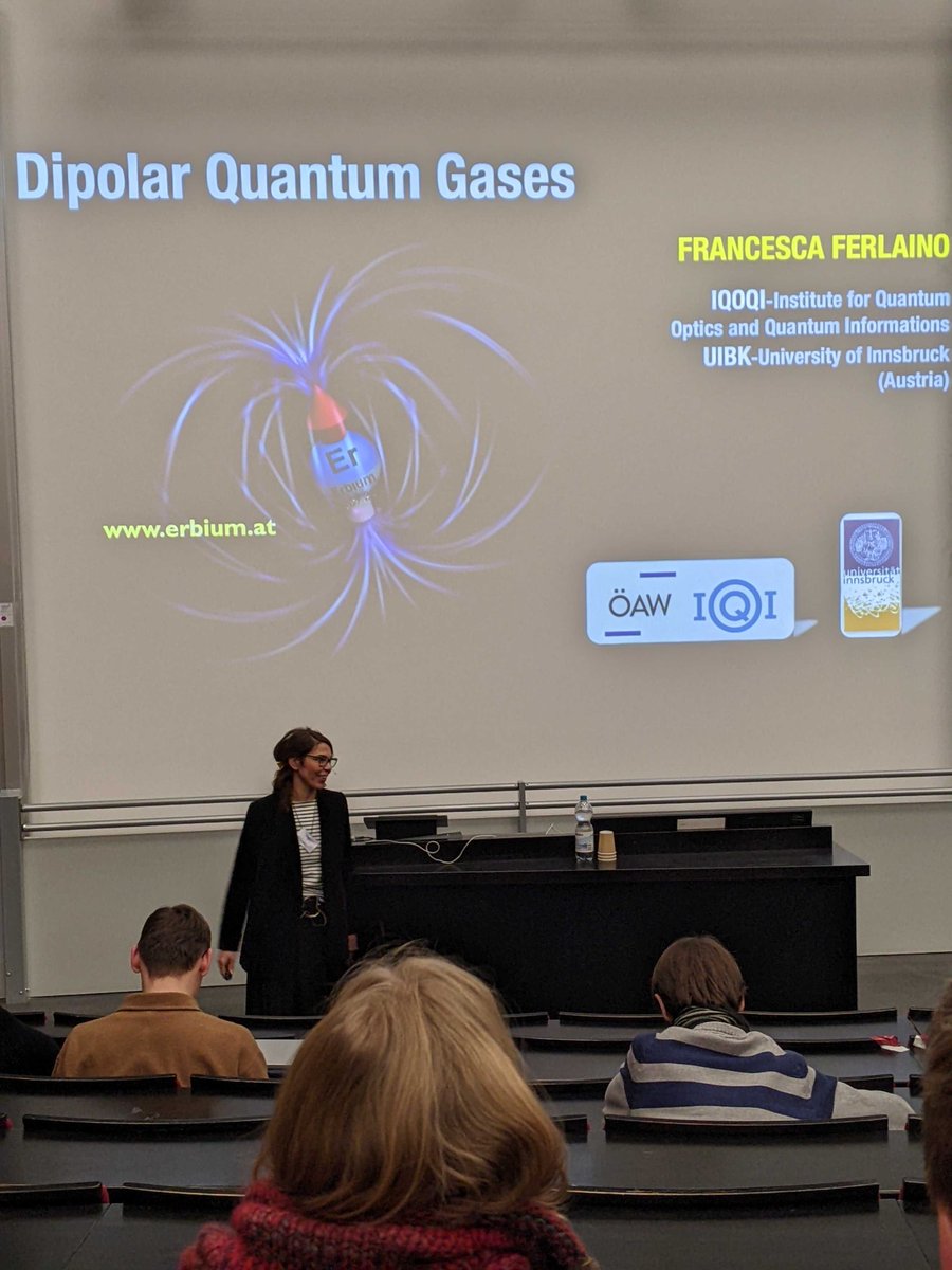 FerlainoGroup's tweet photo. It was a pleasure to share some of our recent results in dipolar quantum gases today! The dipolar team have had a fantastic time at #SAMOP this week :D #DPG https://t.co/IfhsnTJXlP
