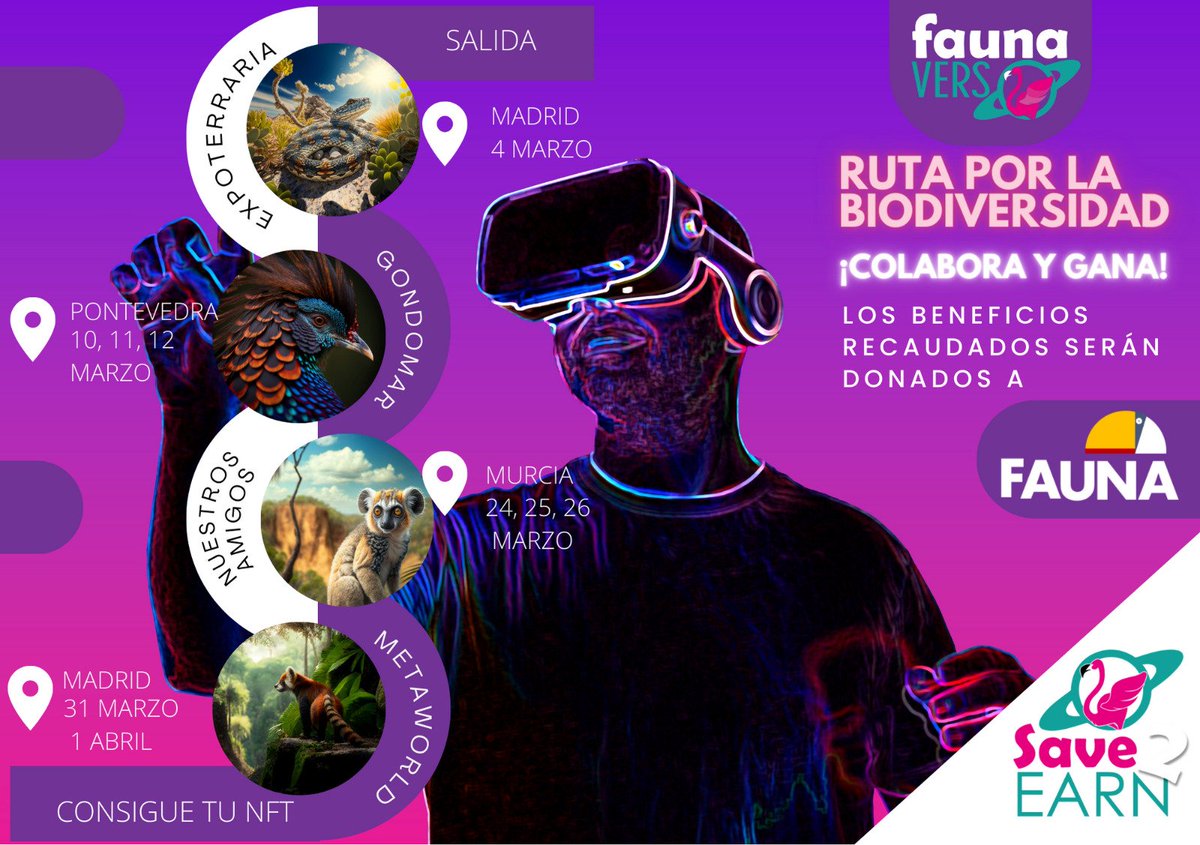 Segunda parada de nuestra ruta, Gondomar este sábado 11 y domingo 12! 
No olvides pasar por nuestro stand para recoger tu regalo y participar en el futuro sorteo de nuestro 2 NFT y con lo cual colaborarás con los benéficios a la Federación FAUNA.