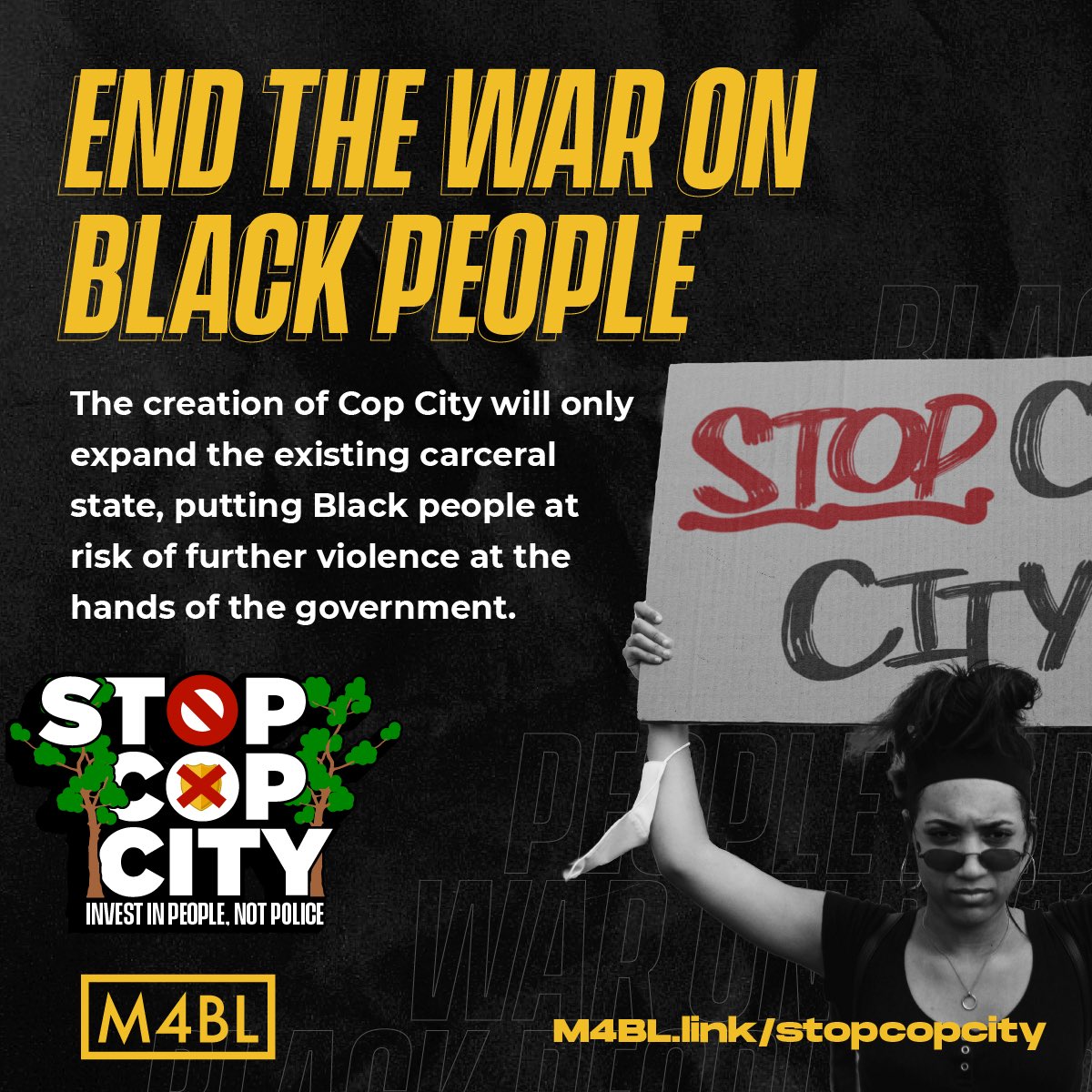 We say #StopCopCity because:
-Black communities deserve green space
-More violent &amp; militarized policing won't make us safe
-What the community wants MUST matter more than corporations &amp; special interests

<a href="/AndreForAtlanta/">Andre Dickens</a> Cancel Cop City &amp; invest resources in our people NOW!