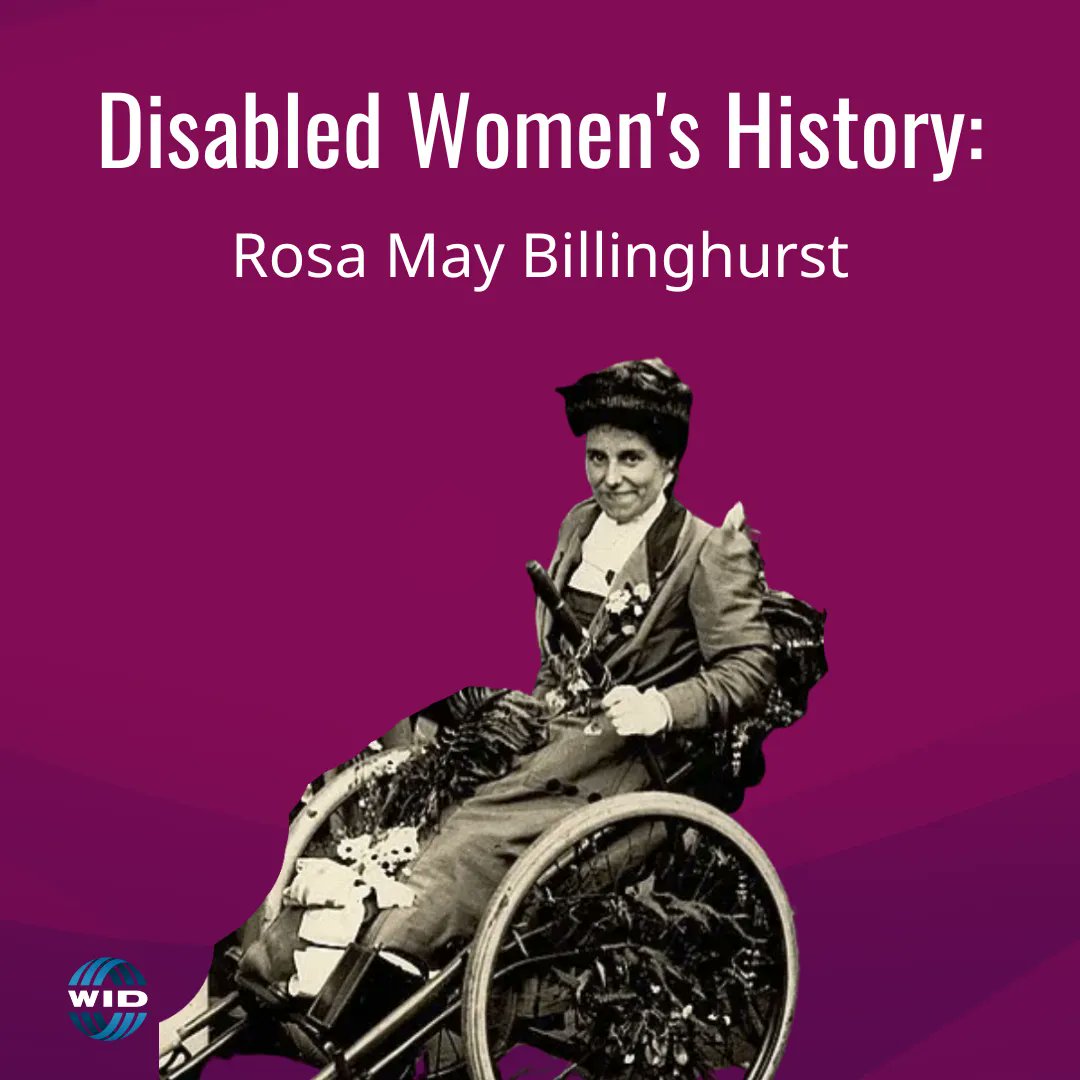 Today’s #DisabledWomensHistory honoree is women rights activist Rosa May Billinghurst. Rosa May was a British suffragette who contracted polio as a child. She attended many protests to secure voting rights for women in the early 1900s. #WomensHistoryMonth