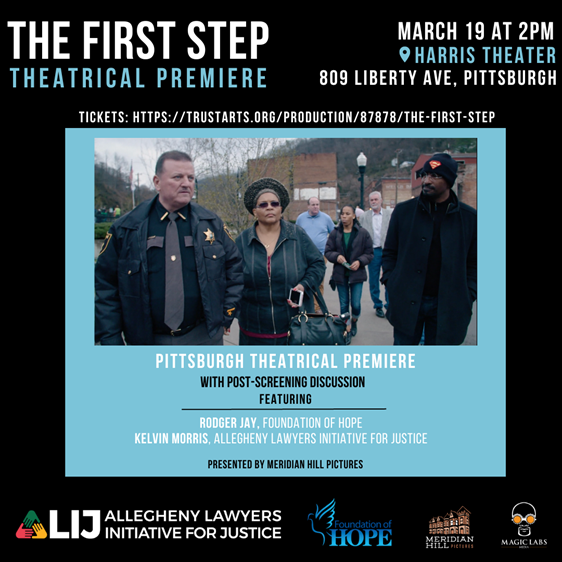 We are excited to partner with <a href="/firststepmovie/">The First Step</a> on the Pittsburgh theatrical premiere of the film on March 19th at 2pm at the Harris Theater @culturaltrust. TICKETS: trustarts.org/production/878…