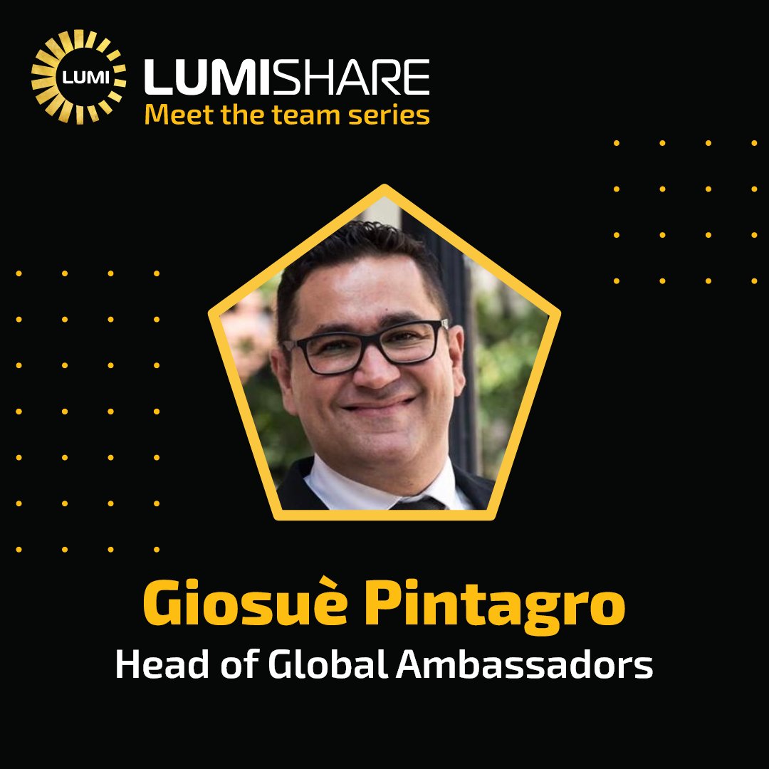 Lumishare_Lumi's tweet photo. Next up in our Meet The Team series is our Head of Global Ambassadors, @pintagro! 

A Professional Sales Manager, An Experienced Company Founder &amp; Psychologist with leadership experience coupled with passion &amp; extensive knowledge in #Web3, #Blockchain and #Crypto.

#LumiShare https://t.co/PIDp1gPNoi