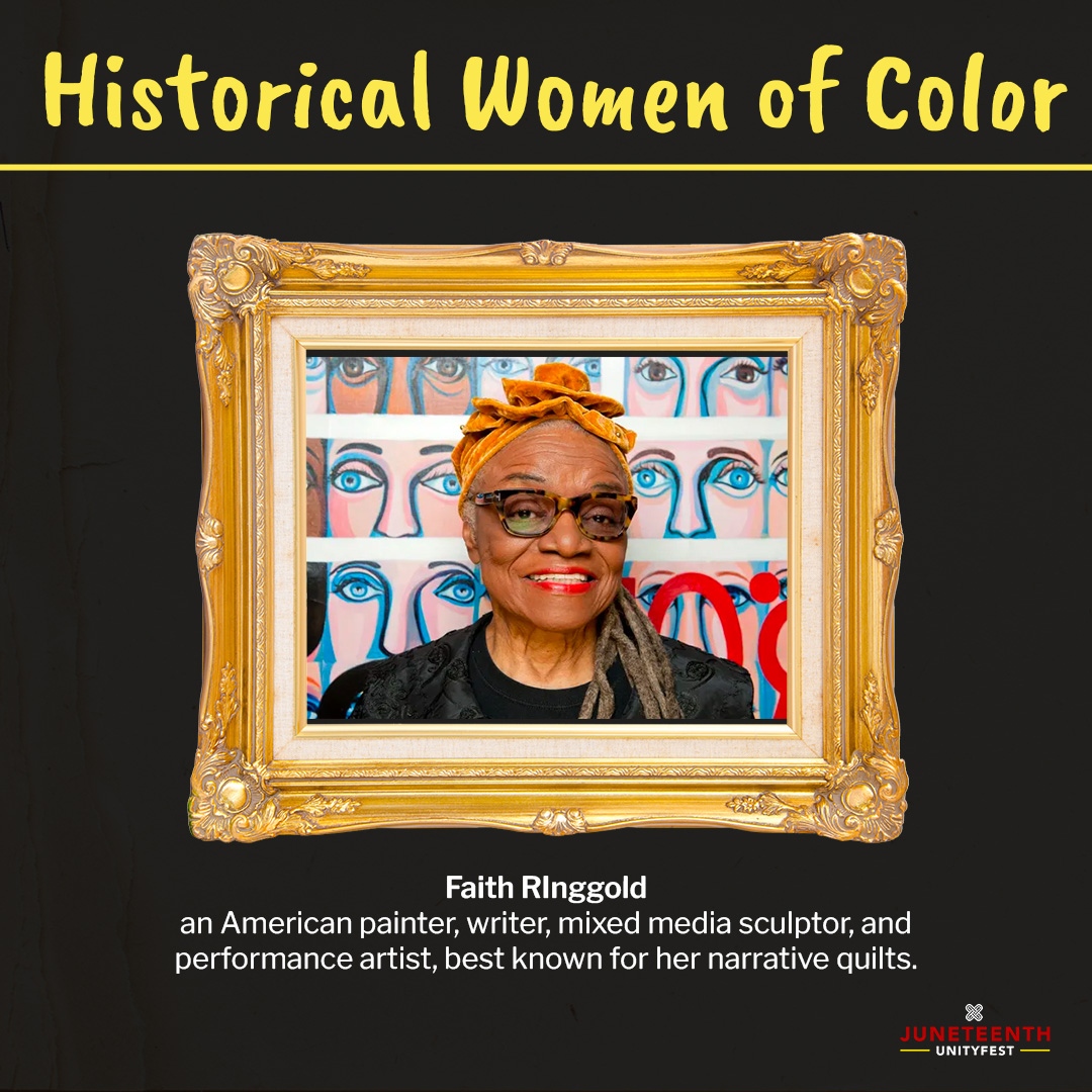 JuneteenthUnity's tweet image. Faith Ringgold #HistoricalWomenOfColor