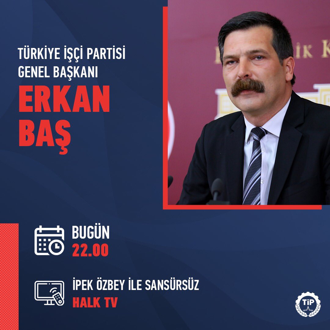 Genel Başkanımız Erkan Baş, bu akşam saat 22.00’de Halk TV ekranlarında İpek Özbey ile Sansürsüz programının konuğu olacak.