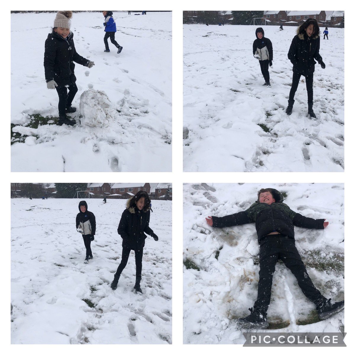 ElsaStancliffe's tweet image. Fun in the snow this afternoon for 5A @BramleyJunior @man9ham ⛄️❄️