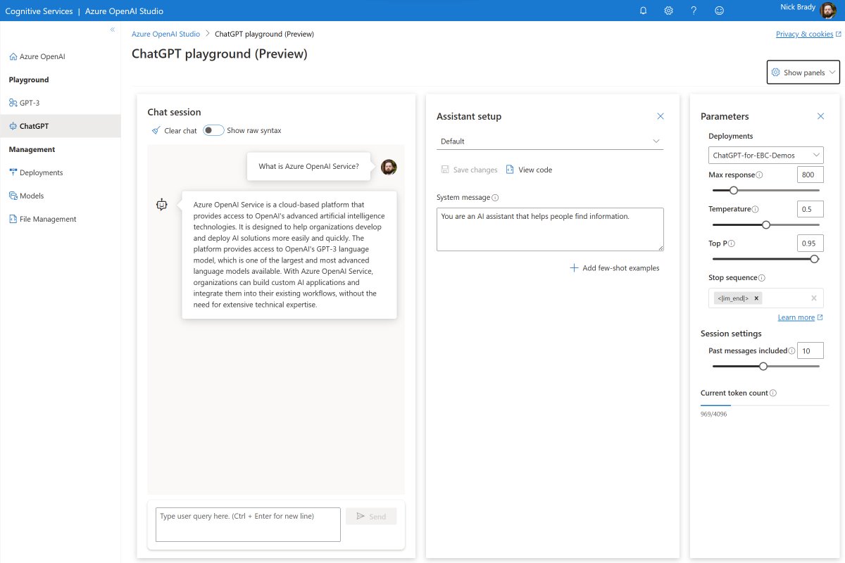 nicholasdbrady's tweet image. #ChatGPT is now in preview on #AzureOpenAIService. It’s a powerful AI model that can generate natural language responses for various scenarios. Learn more and get started in the Azure OpenAI Studio today:
azure.microsoft.com/en-us/blog/cha…  
#AzureAI #Azure #OpenAI #AI