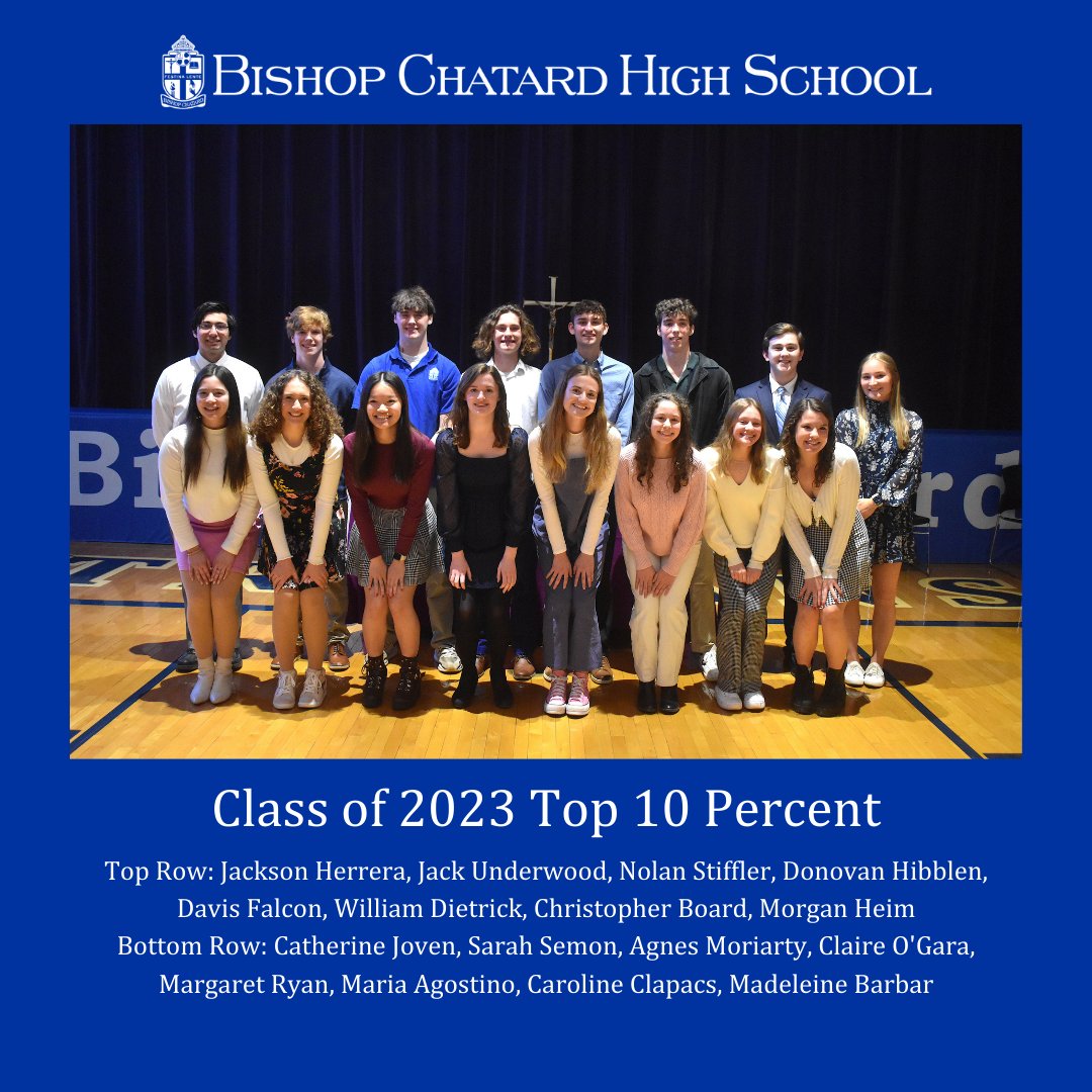 Congratulations to the BCHS Class of 2023 Valedictorian, Salutatorian &amp; Top 10 Percent